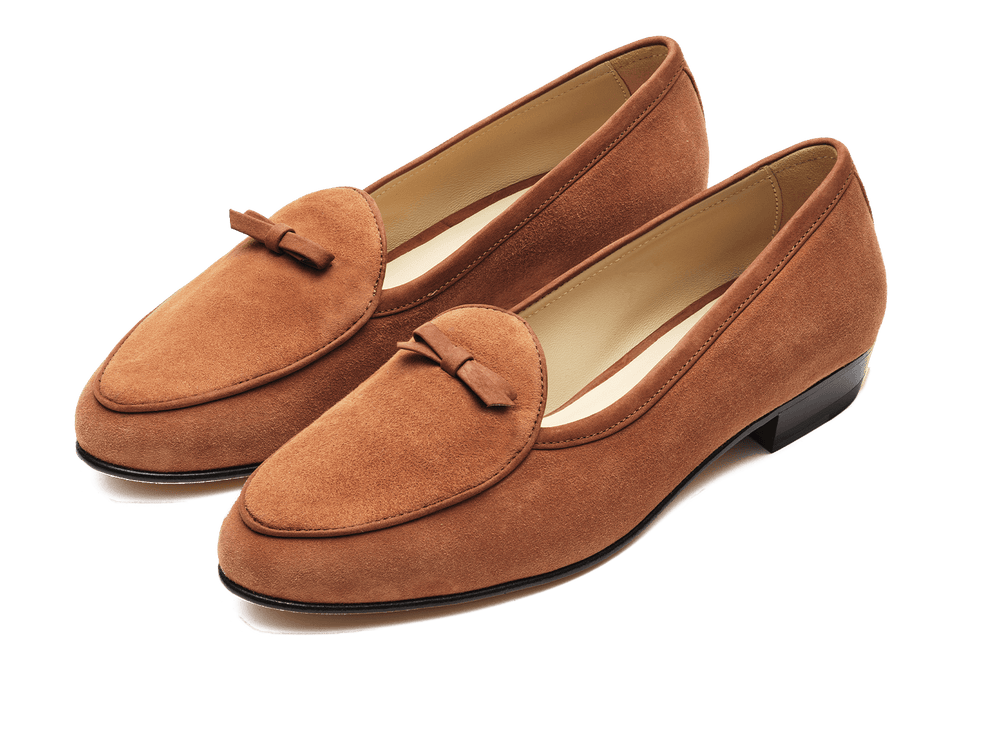 Sagan Bow in Moyen Brown Asteria Suede