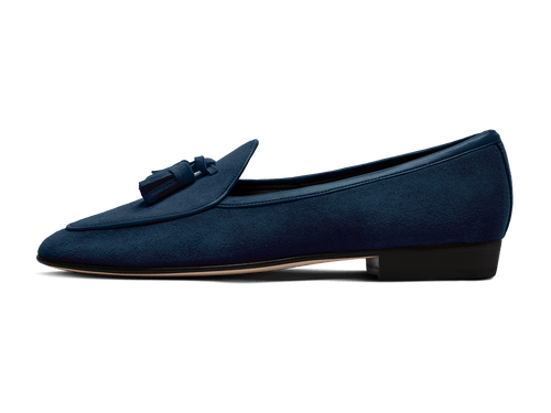 Sagan Classic Tassel Loafers in Moyen Brown Asteria Suede