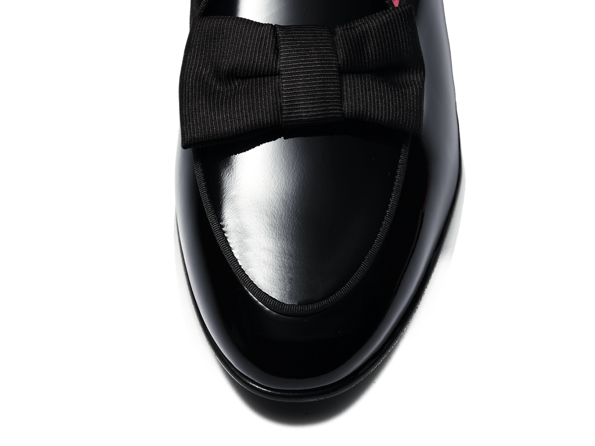 Sagan Opera Bow in Black Patent and Gros Grain