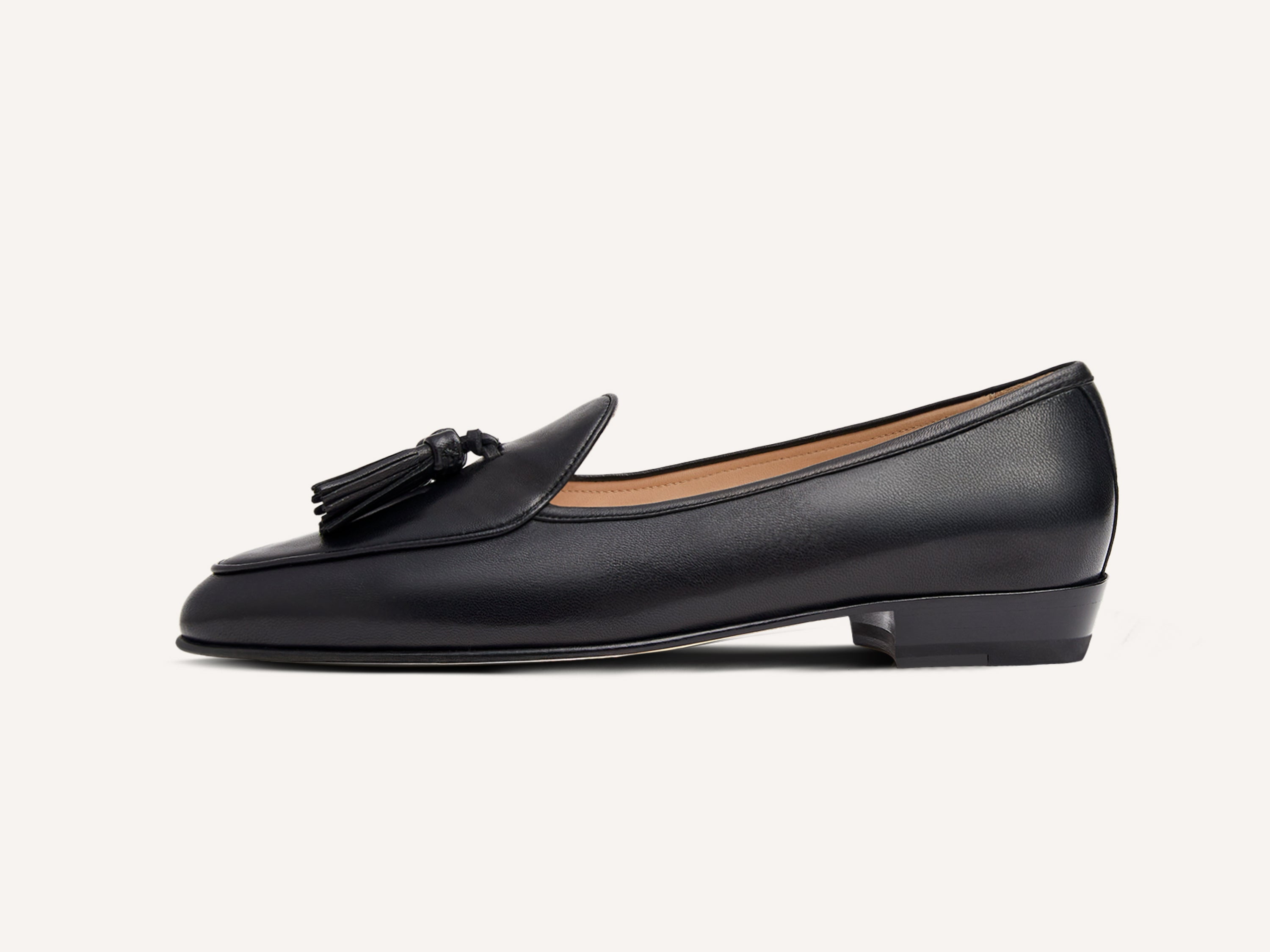 Sagan Classic Tassel Loafers in Black Nappa – Baudoin & Lange