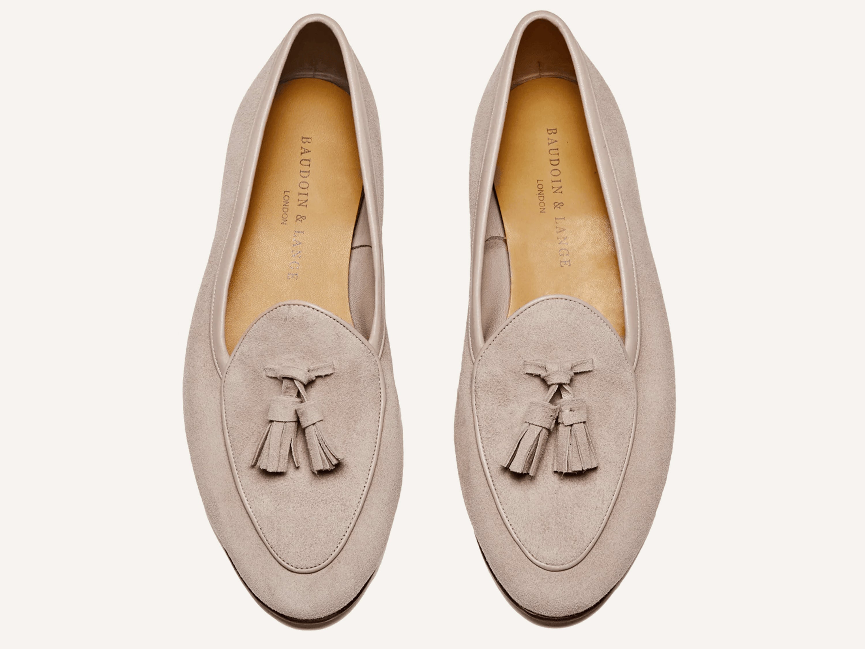Baudoin & Lange | Women's Sagan Classic Tassels Albatre Asteria Suede