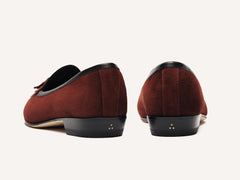 Sagan Tassel Loafers in Macassar Brown Suede