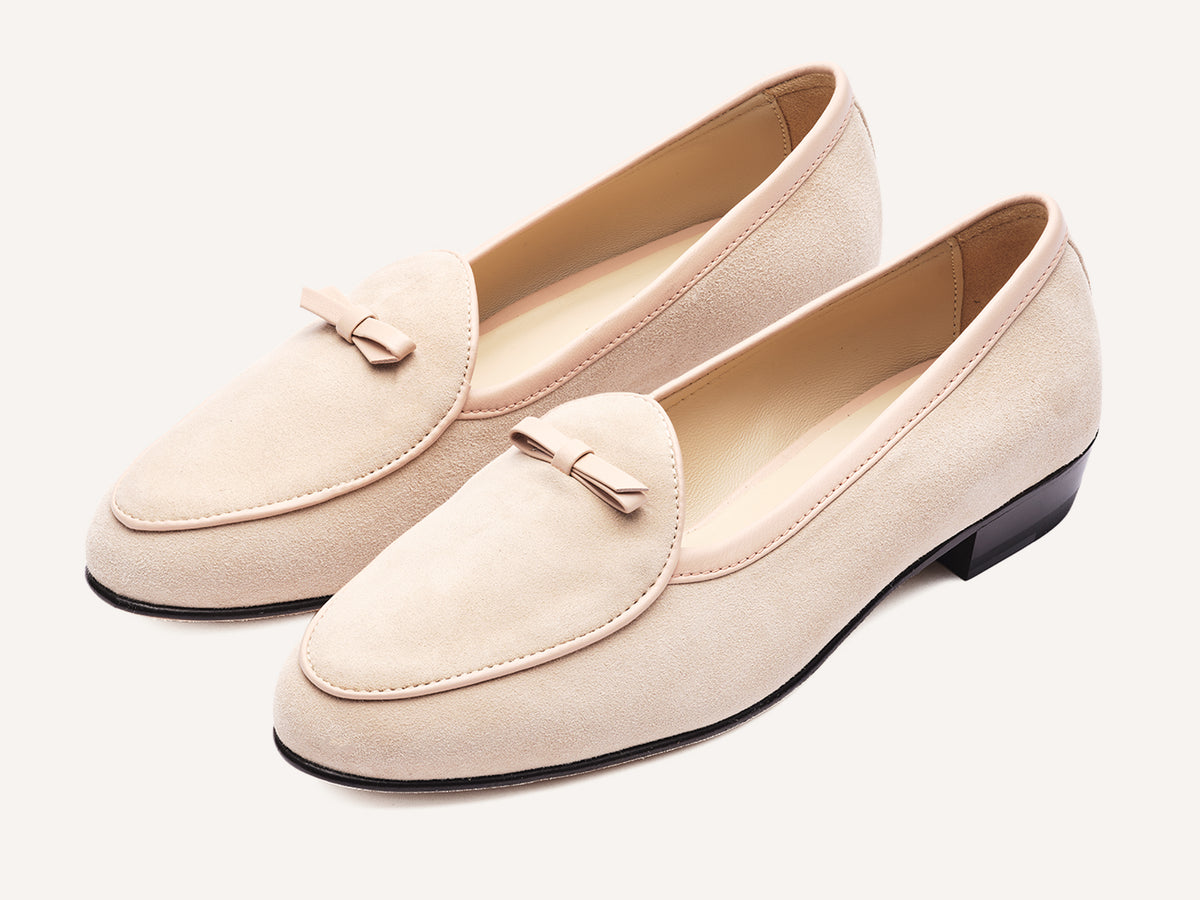 Sagan Bow in Albâtre Asteria Suede