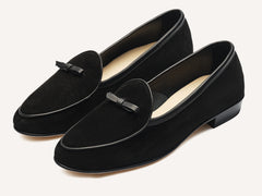 Sagan Bow in Black Asteria Suede