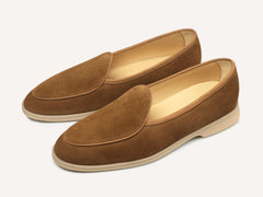 Stride Loafers in Earth Glove Suede Natural Sole