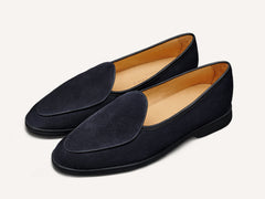 Stride Loafers in Midnight Navy Glove Suede Dark Sole