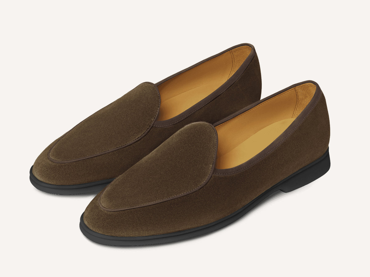 Stride Loafers in Northern Green Glove Suede Dark Sole