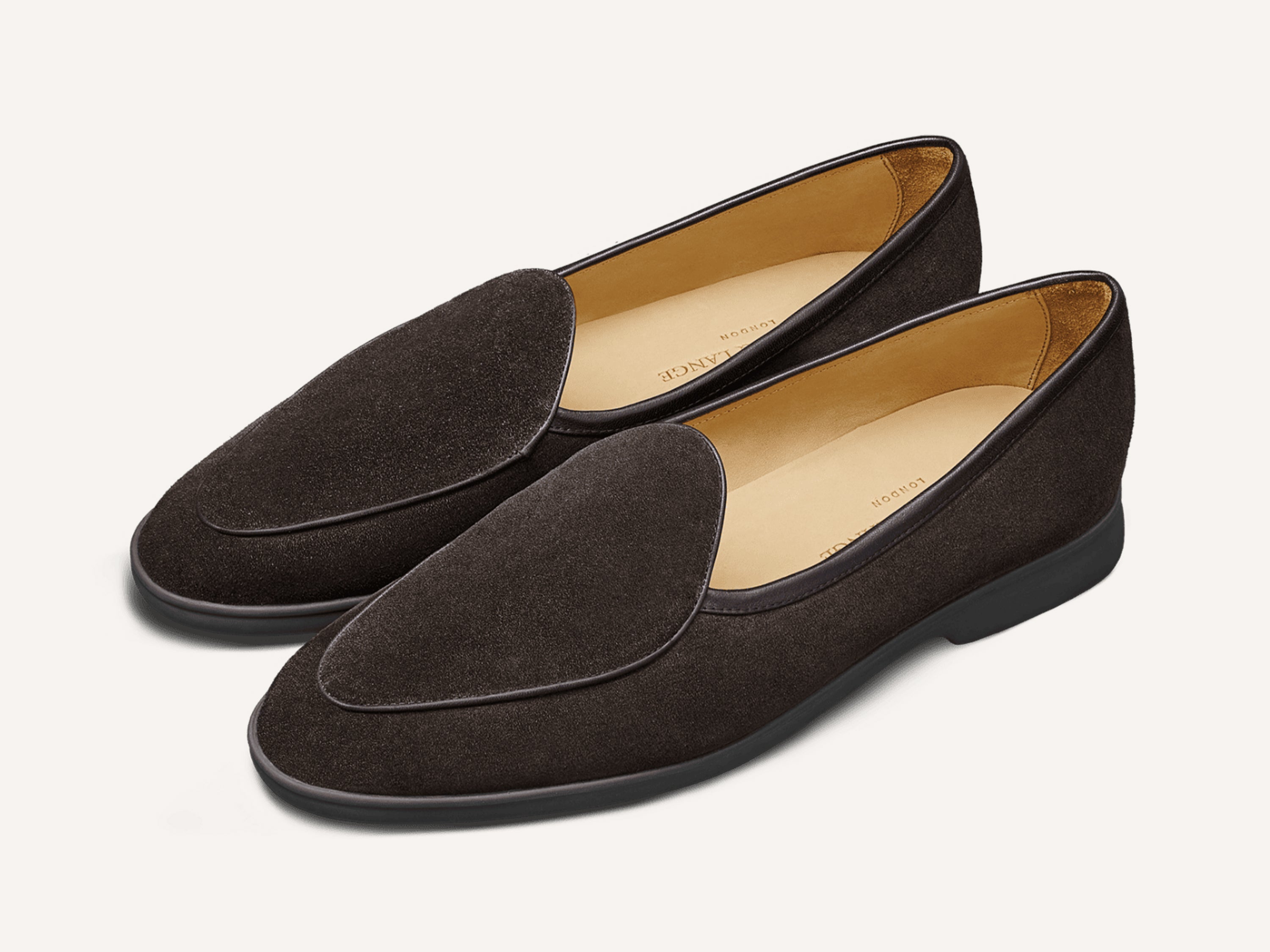 Stride Loafers in Dark Brown Glove Suede Dark Sole