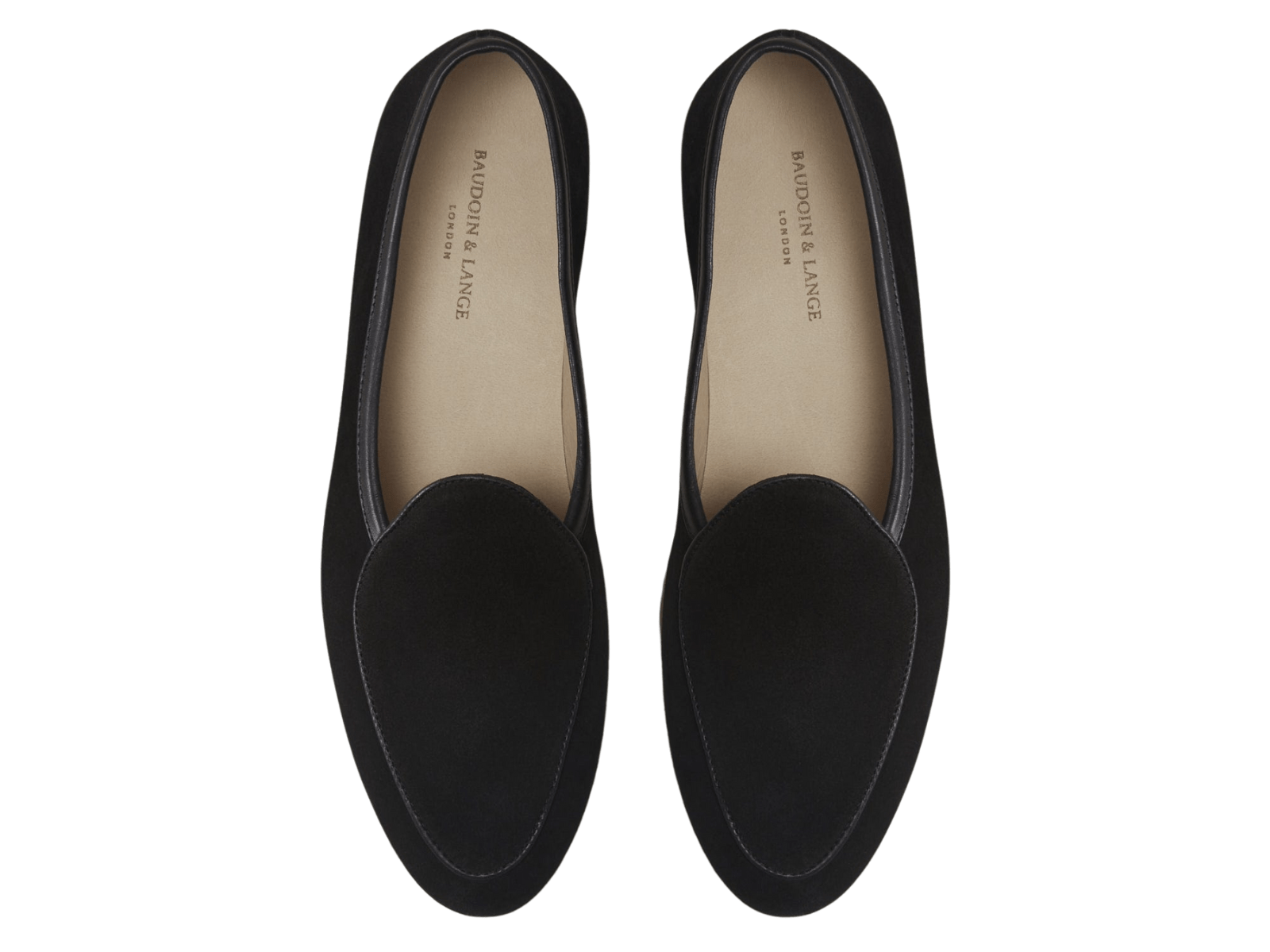 Stride Loafers in Black Glove Suede Natural Sole