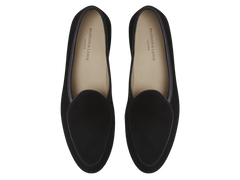 Stride Loafers in Black Glove Suede Natural Sole