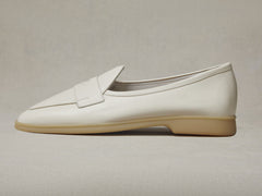 Stride Penny Loafers in Blanc Casse Moorland Calf