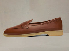 Stride Penny Loafers in Tan Milled Calf