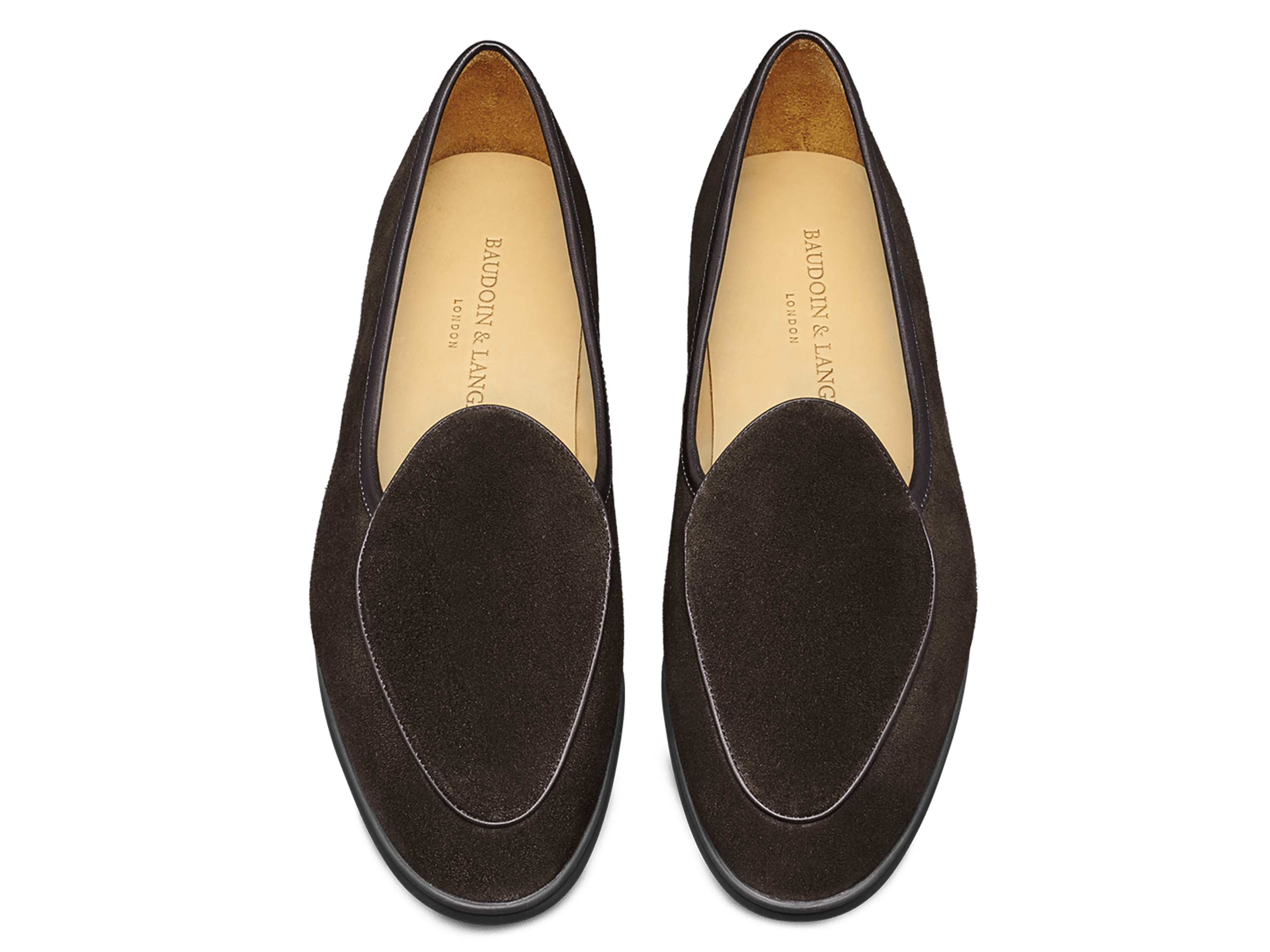 Stride Loafers in Dark Brown Glove Suede Dark Sole