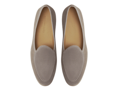 Stride Loafers in Sandy Grey Glove Suede Natural Sole