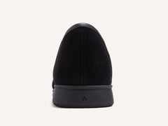 Stride Loafers in Black Glove Suede Dark Sole