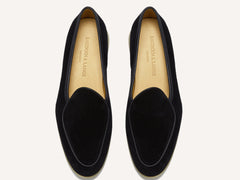 Stride Loafers in Black Glove Suede Natural Sole