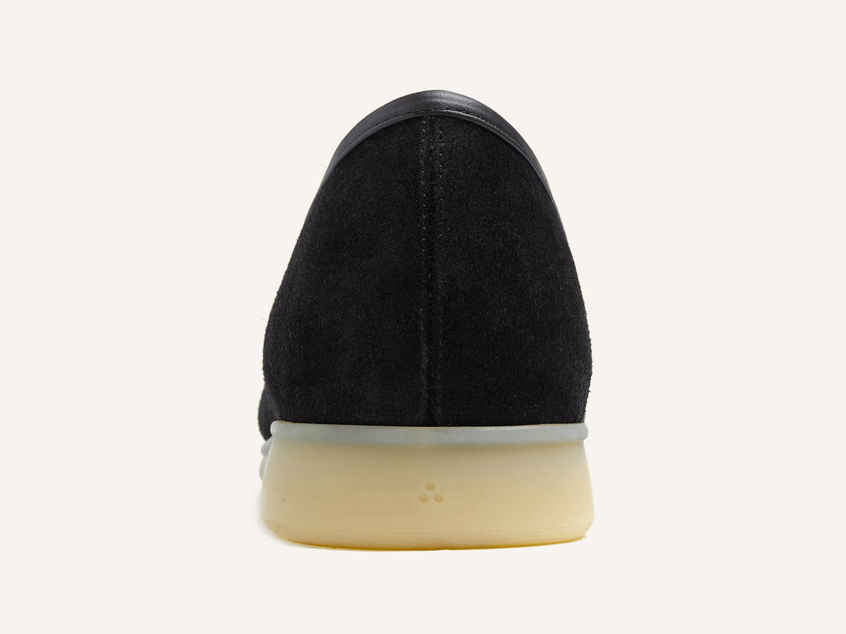 Stride Loafers in Black Glove Suede Natural Sole