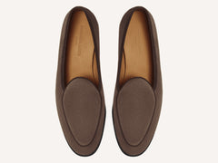 Stride Loafers in Deep Taupe Glove Suede Dark Sole