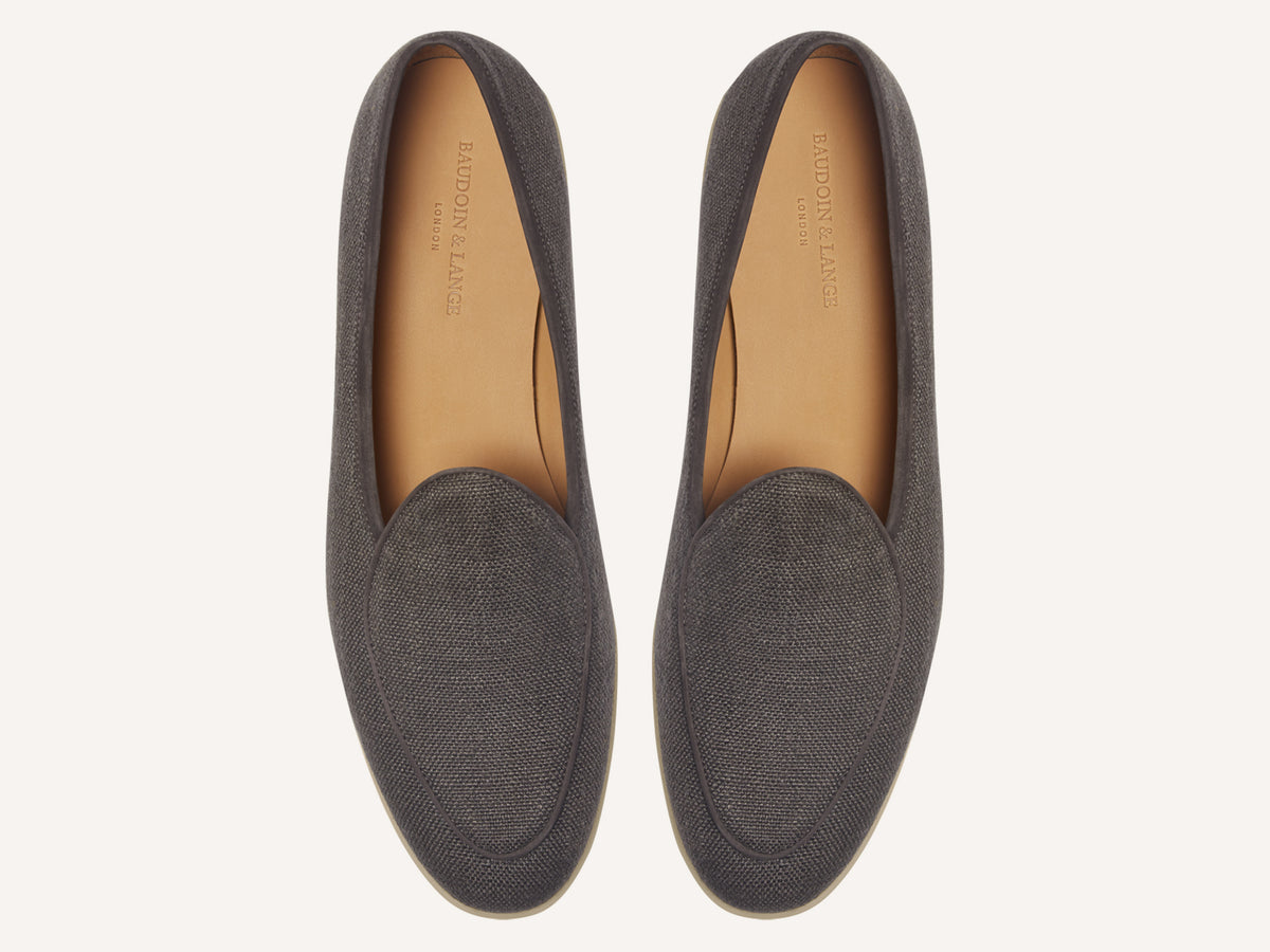 Stride Loafers in Fiji Grey Merlinen with Natural Sole