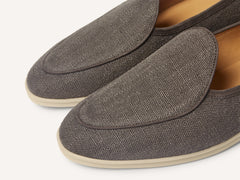 Stride Loafers in Fiji Grey Merlinen with Natural Sole