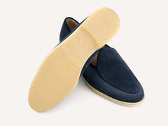 Stride Loafers in Midnight Navy Glove Suede Natural Sole