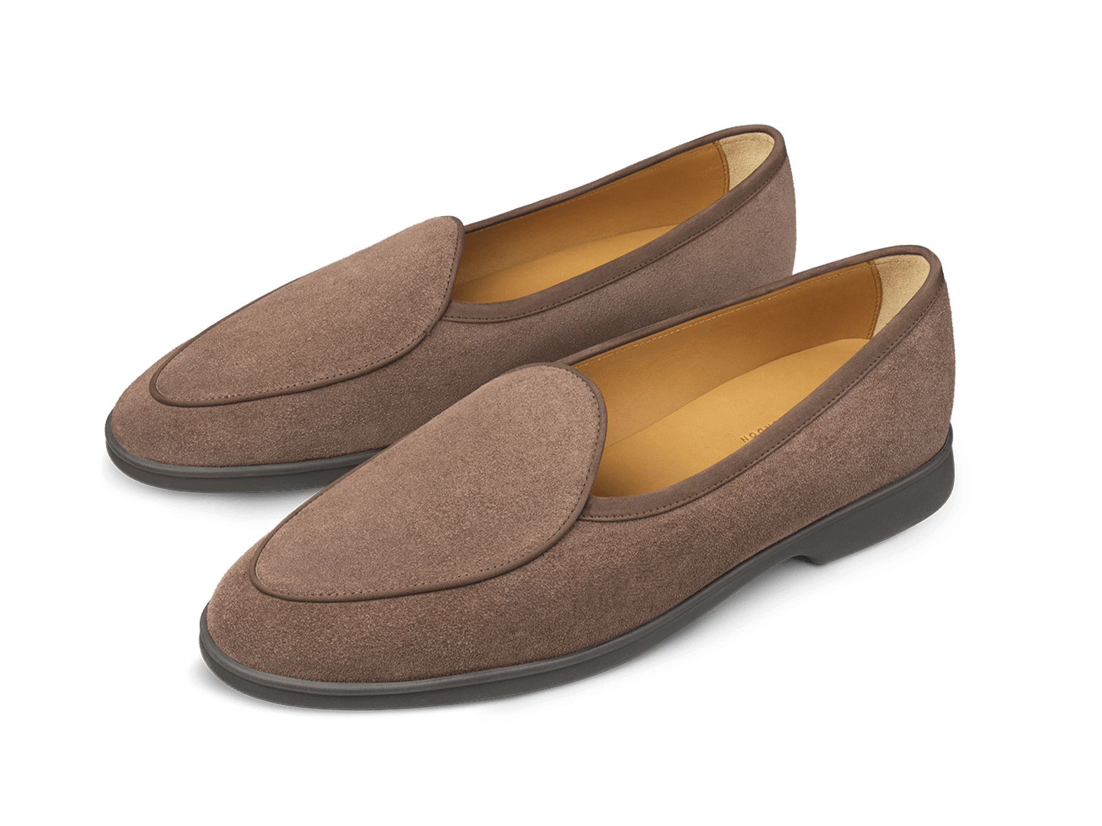 Stride Loafers in Deep Taupe Glove Suede Dark Sole