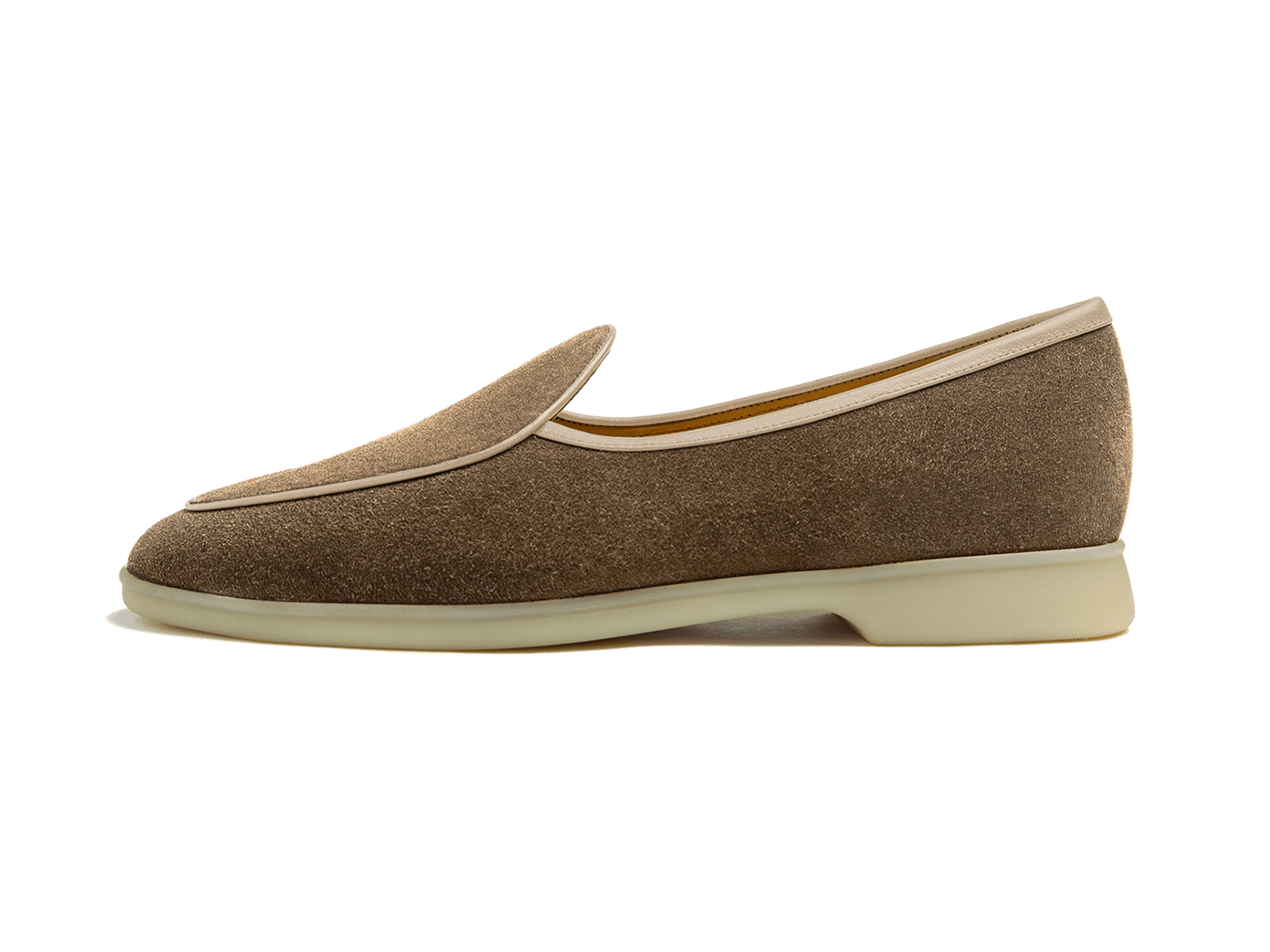Stride Loafers in Greige Suede Natural Sole