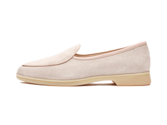 Stride Loafers in Argile Nude Suede Natural Sole