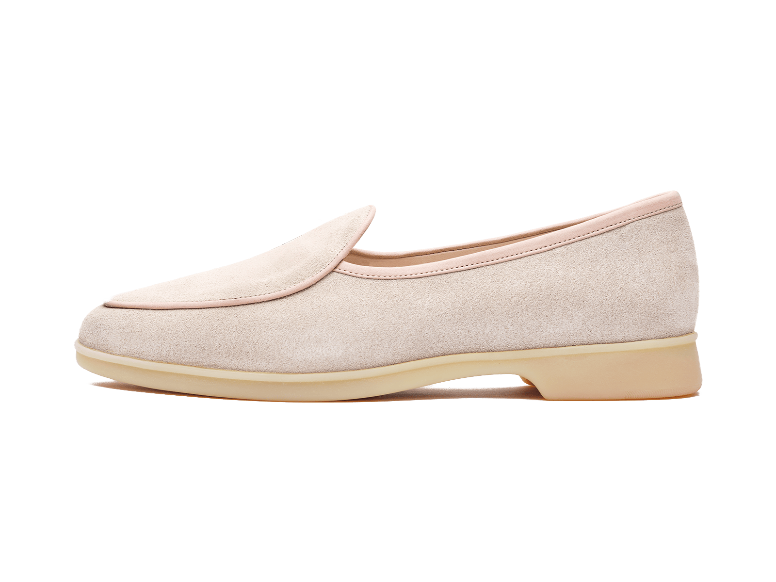 Stride Loafers in Argile Nude Suede Natural Sole