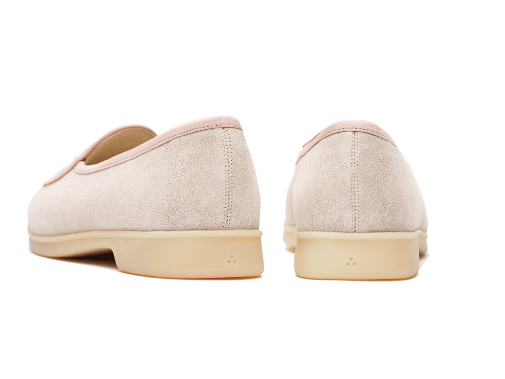 Stride Loafers in Argile Nude Suede Natural Sole
