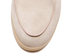 Stride Loafers in Argile Nude Suede Natural Sole