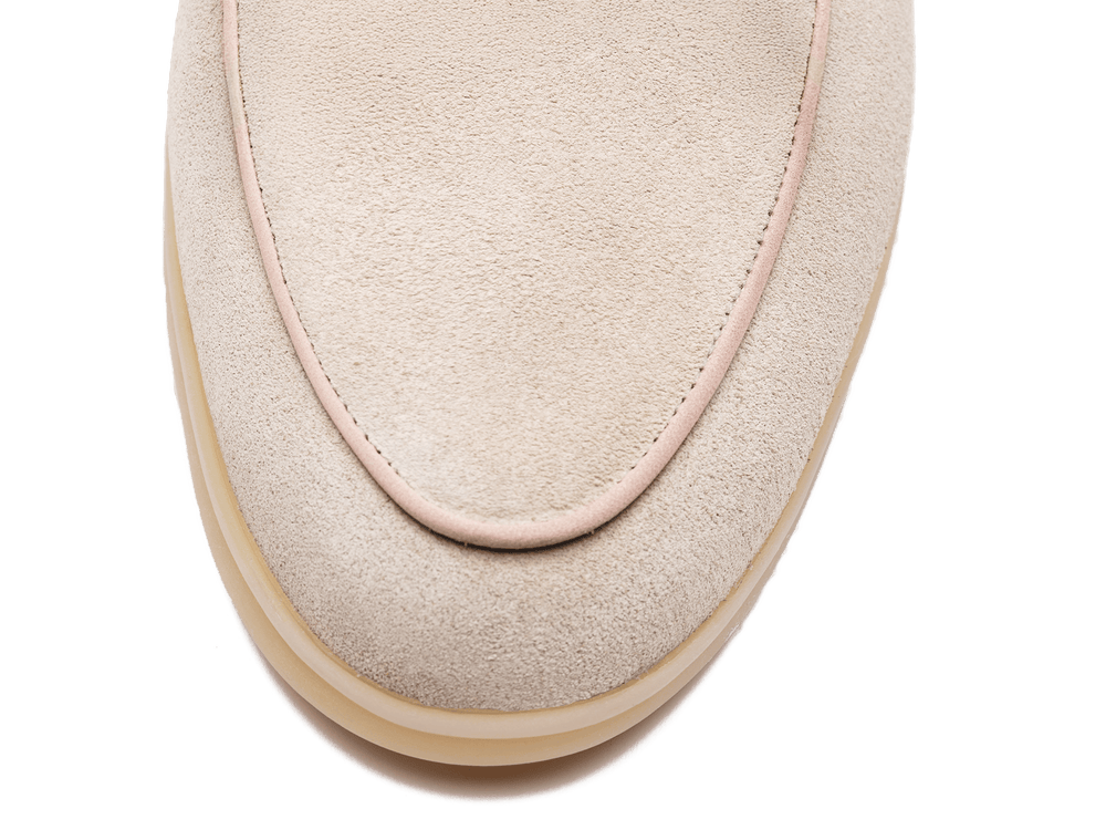 Stride Loafers in Argile Nude Suede Natural Sole