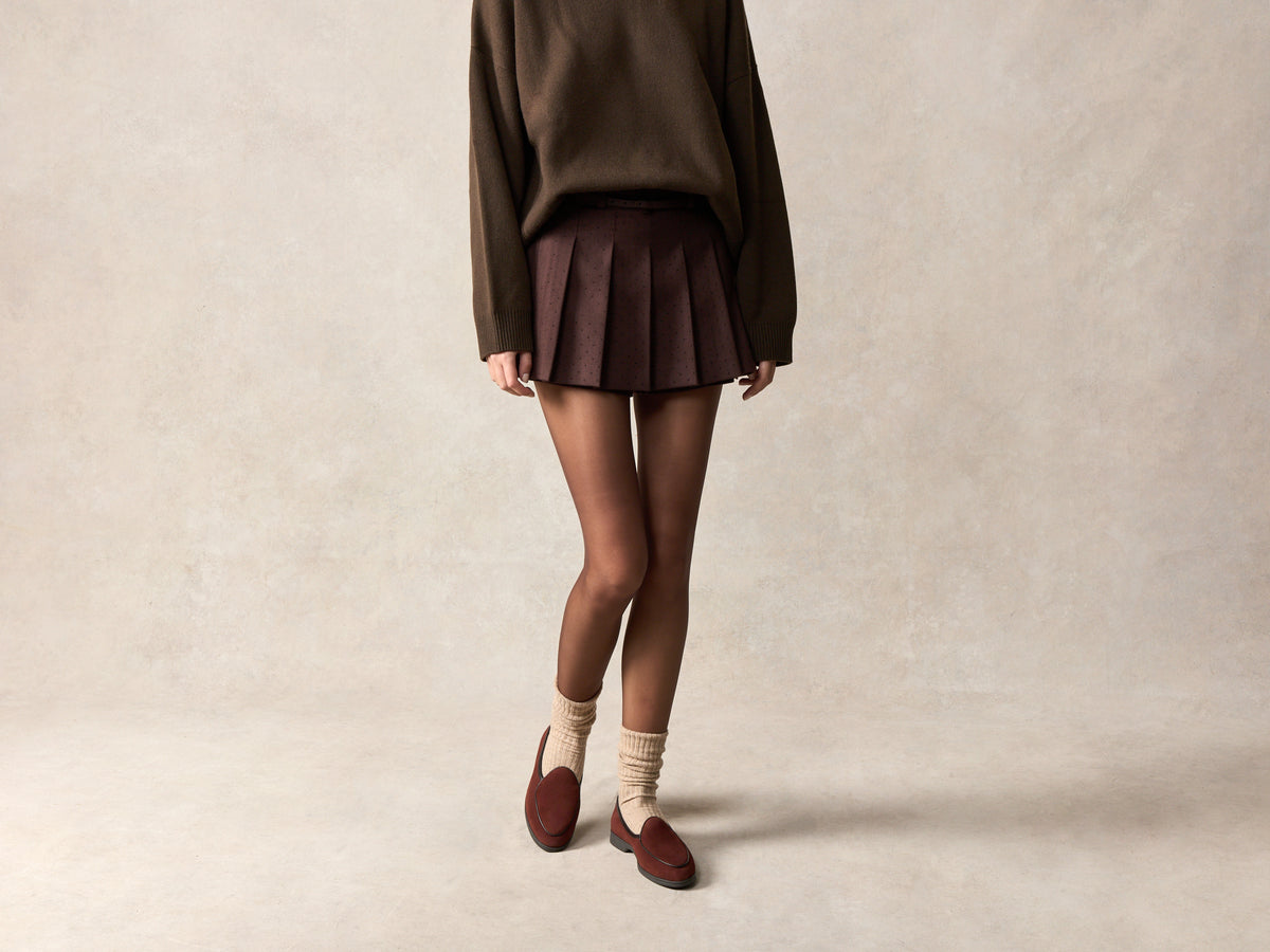 Stride Loafers in Macassar Brown Glove Suede with Dark Sole