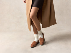 Stride Loafers in Moyen Brown Suede with Shearling Lining