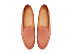 Stride Loafers in Orange Glove Suede Caramel Sole