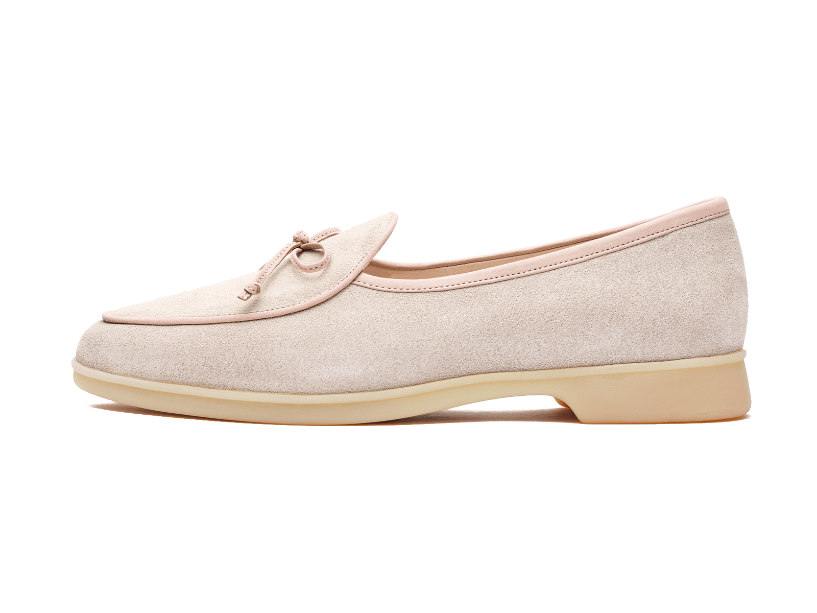 Stride String Loafers in Argile Nude Suede Natural Sole