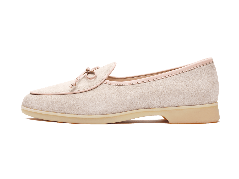 Stride String Loafers in Argile Nude Suede Natural Sole
