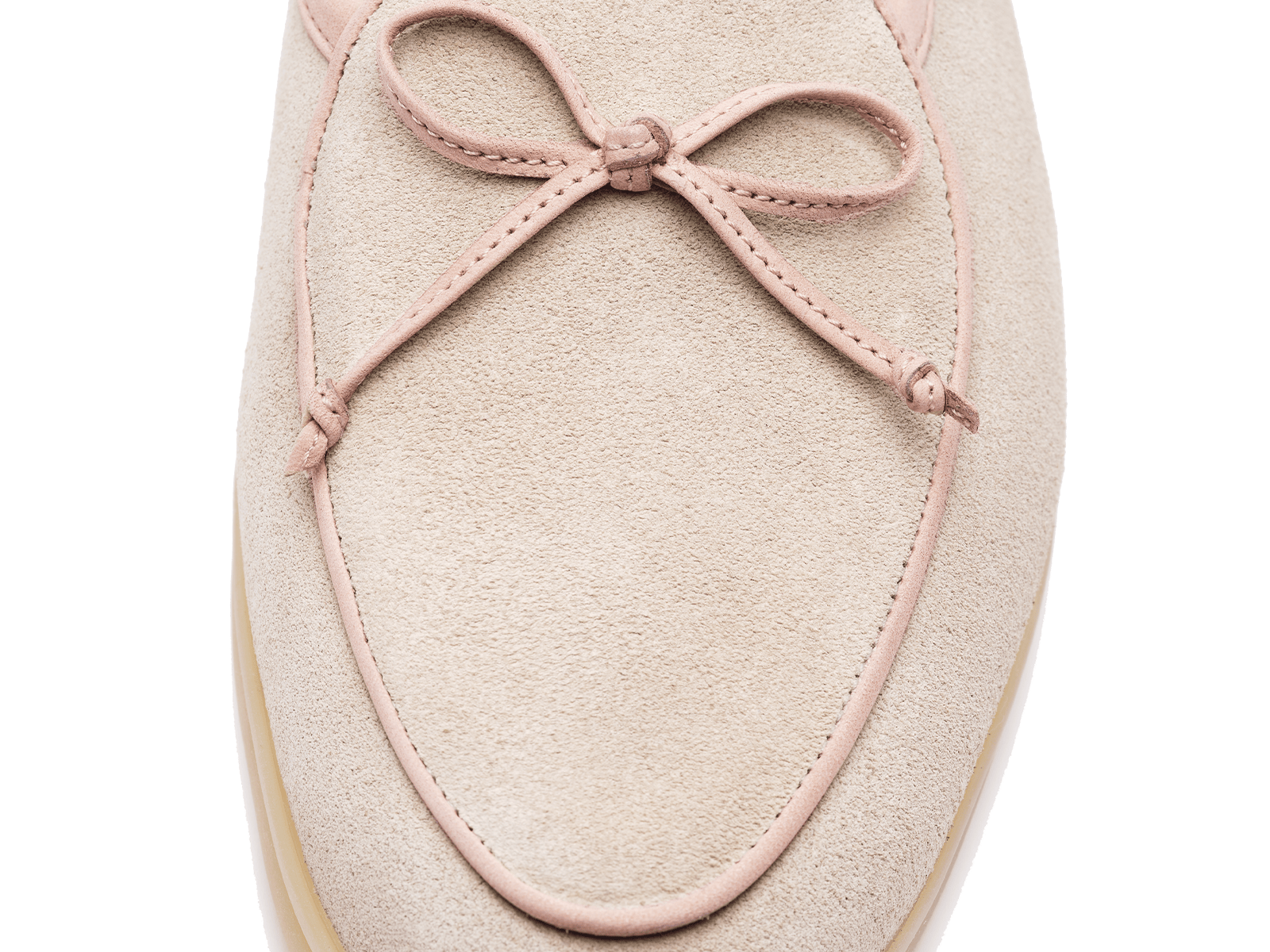 Stride String Loafers in Argile Nude Suede Natural Sole