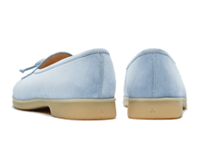 Stride String Loafers in Paraiba Blue Suede Natural Sole