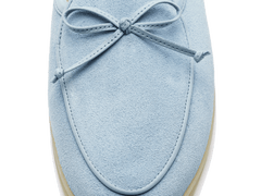 Stride String Loafers in Paraiba Blue Suede Natural Sole