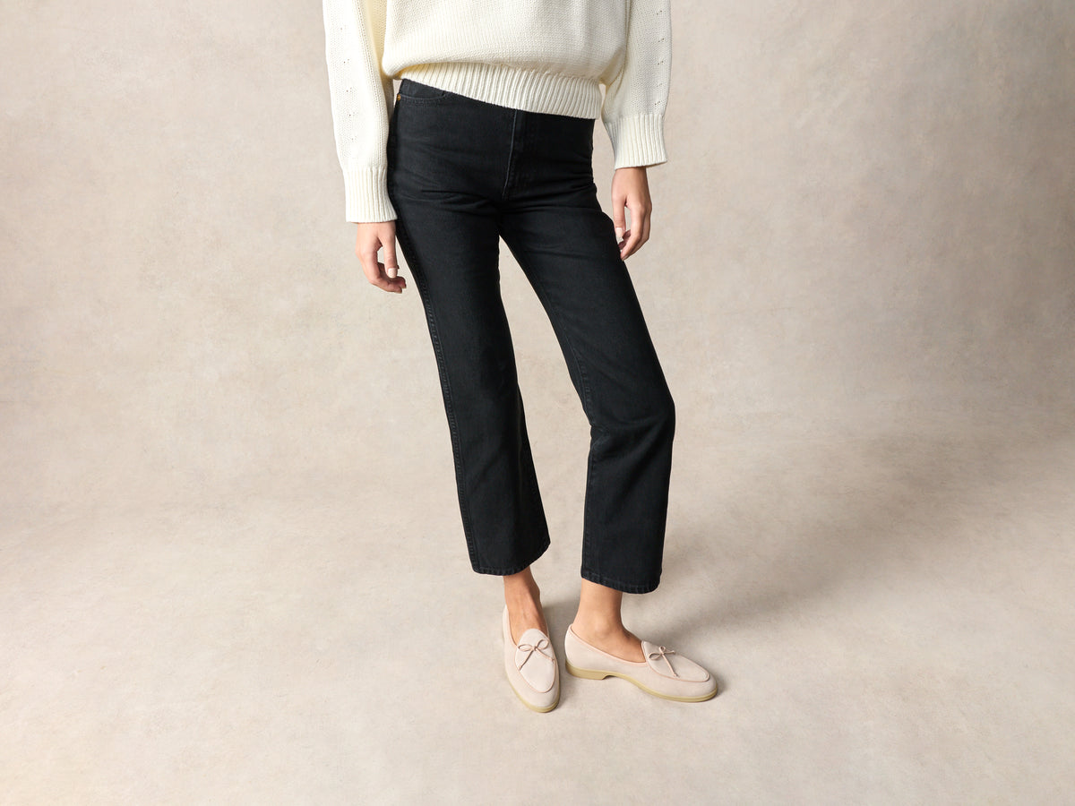 Stride String Loafers in Argile Nude Suede Natural Sole