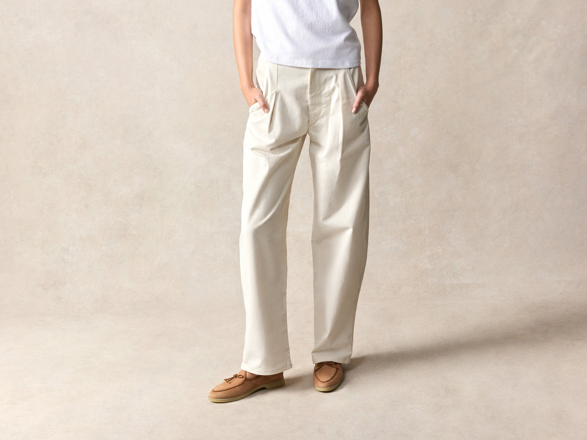 Stride String Loafers in Casaque Suede Natural Sole