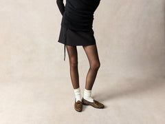 Stride String Loafers in Leopard Print Calf Hair