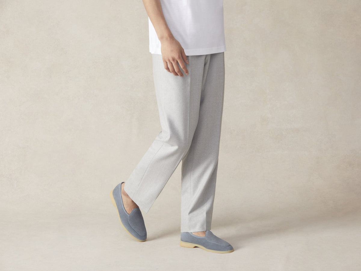 Stride Loafers in Thunder Blue Glove Suede Natural Sole