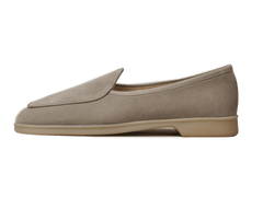 Stride Loafers in Sandy Grey Suede with Natural Sole