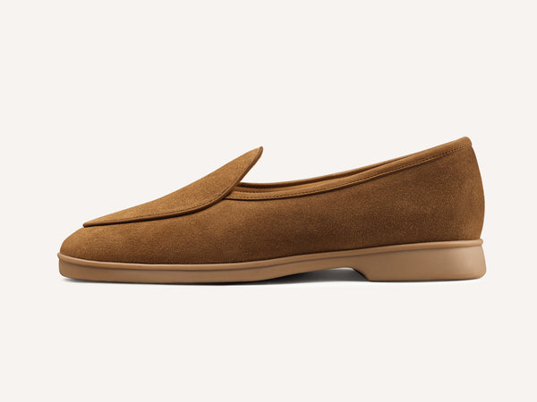 Stride Loafers in Earth Glove Suede Caramel Sole – Baudoin & Lange