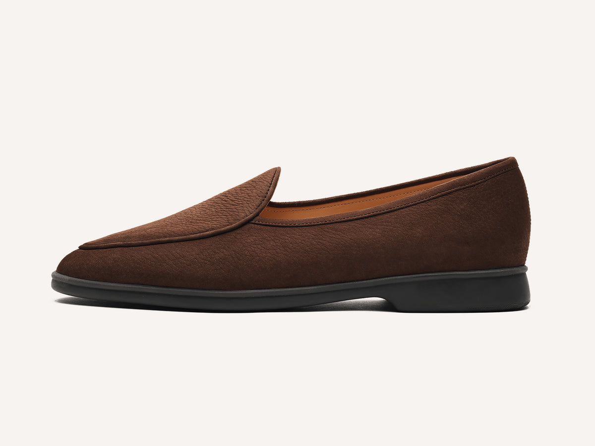 Stride Loafers in Ebony Brown Shield Nubuck