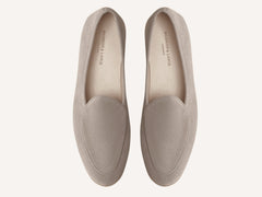 Stride Loafers in Sandy Grey Glove Suede Natural Sole