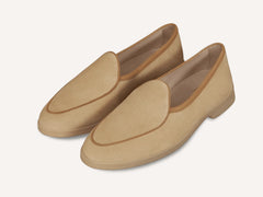 Stride Loafers in Tropez Beige Glove Suede Natural Sole