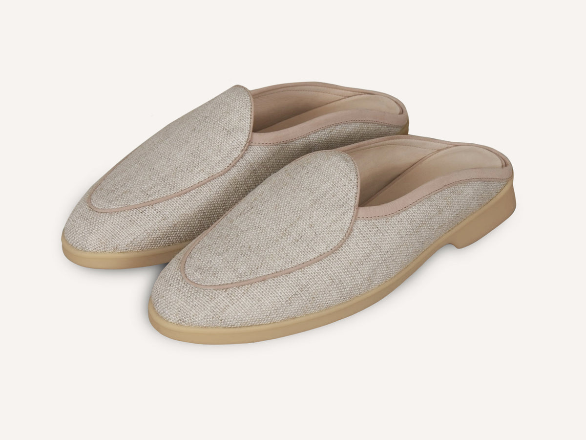 Stride Mule Loafers in Linen Merlinen